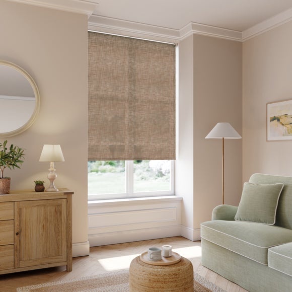 Flax Daylight Made to Measure Roller Blind Mocha