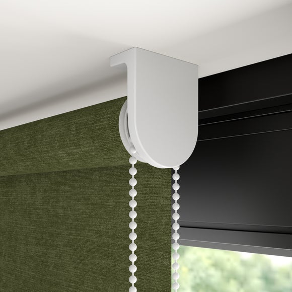 Crush Velour Blackout Made to Measure Roller Blind Olive