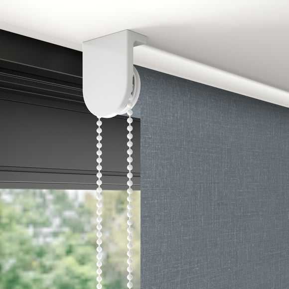Flax Blackout Made to Measure Roller Blind Ink Blue