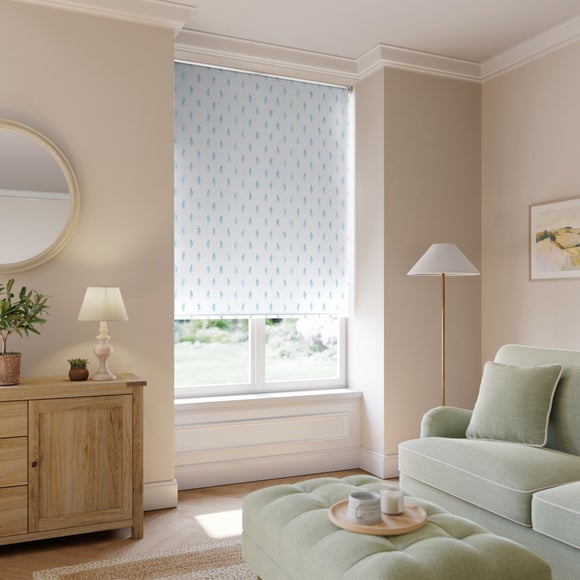 Harper Stem Blackout Made to Measure Roller Blind Blue