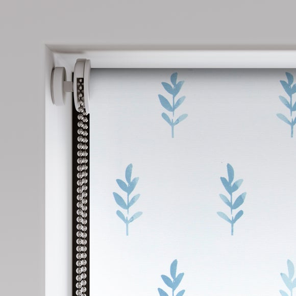 Harper Stem Blackout Made to Measure Roller Blind Blue