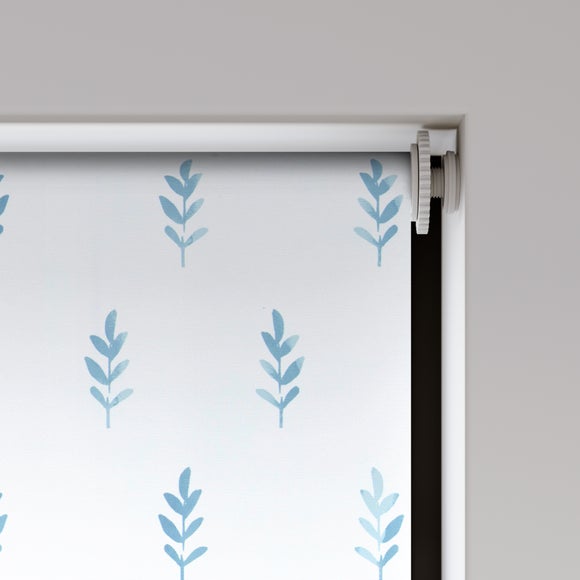 Harper Stem Blackout Made to Measure Roller Blind Blue