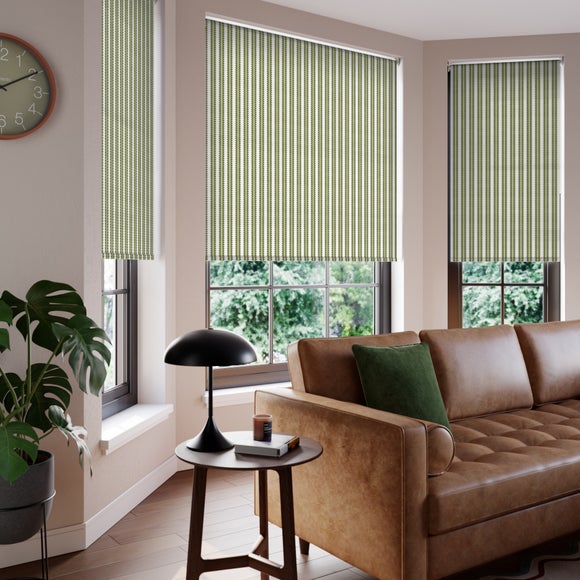Stem Stripe Daylight Made to Measure Roller Blind Olive