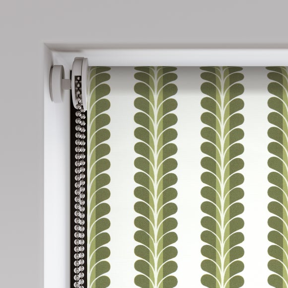 Stem Stripe Daylight Made to Measure Roller Blind Olive