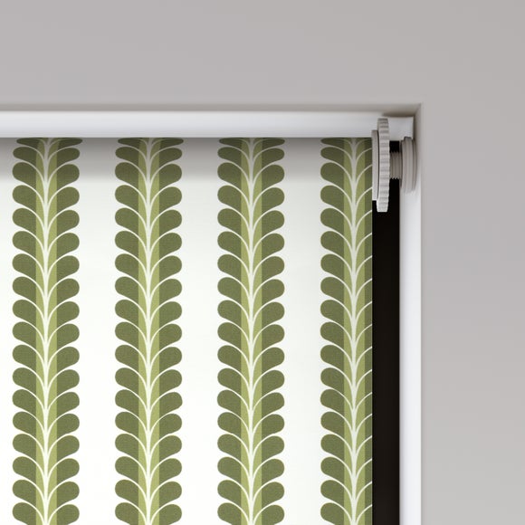 Stem Stripe Daylight Made to Measure Roller Blind Olive