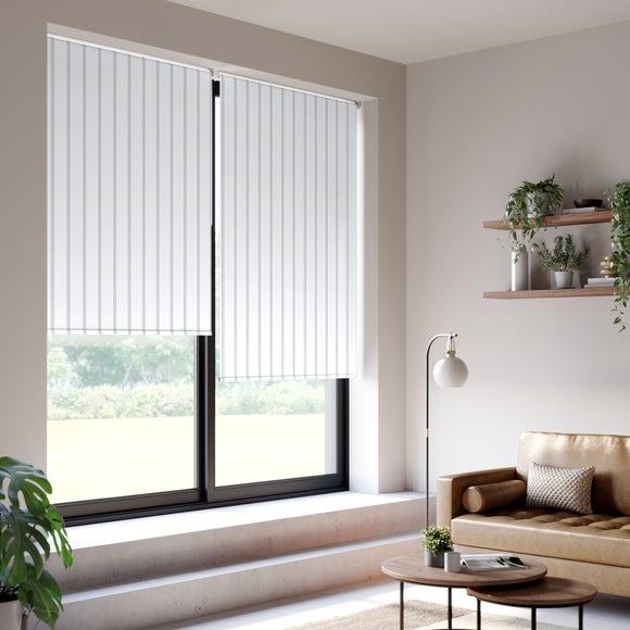Lika Stripe Blackout Made to Measure Roller Blind White
