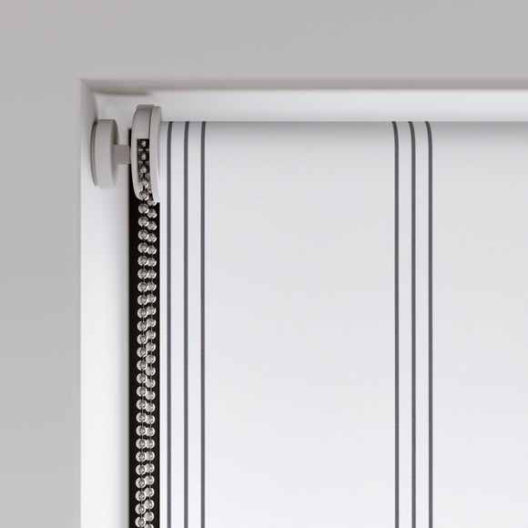 Lika Stripe Blackout Made to Measure Roller Blind White