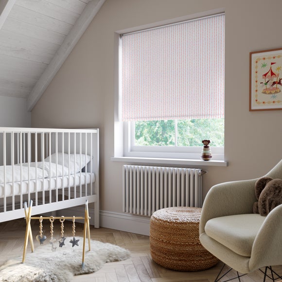 Nouri Wiggle Stripe Blackout Made to Measure Roller Blind Pink