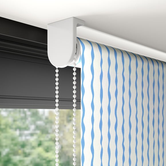Nouri Wiggle Stripe Blackout Made to Measure Roller Blind Blue