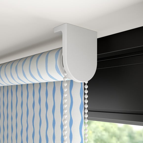 Nouri Wiggle Stripe Blackout Made to Measure Roller Blind Blue