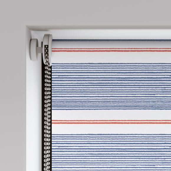 Holton Stripe Blackout Made to Measure Roller Blind Blue