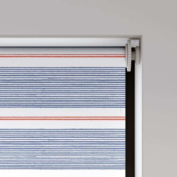 Holton Stripe Blackout Made to Measure Roller Blind Blue