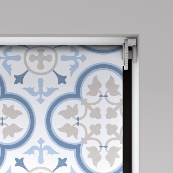 Remy Fire Retardant Blackout Made to Measure Roller Blind Blue
