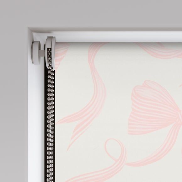 Bows Blackout Made to Measure Roller Blind Pink