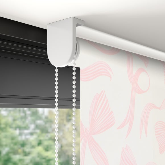 Bows Blackout Made to Measure Roller Blind Pink