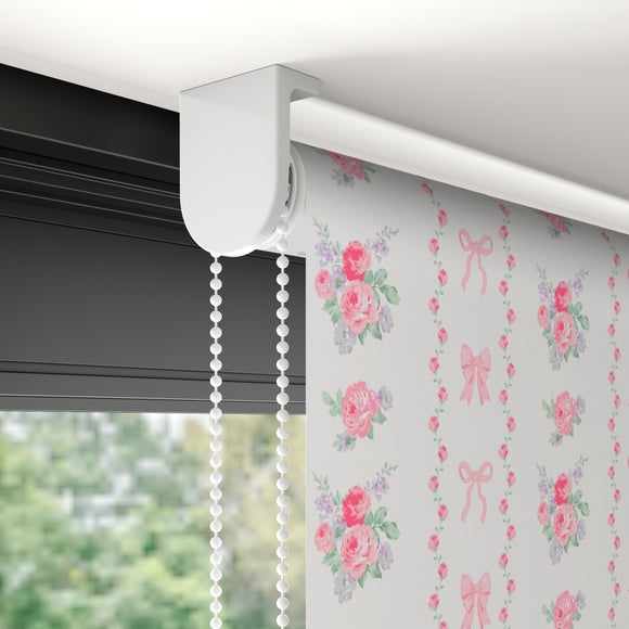 Vintage Floral Blackout Made to Measure Roller Blind Pink
