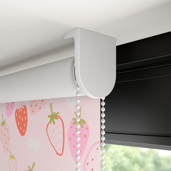 Strawberries Blackout Made to Measure Roller Blind Pink