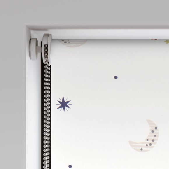 Moon and Stars Blackout Made to Measure Roller Blind Natural