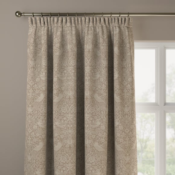 William Morris At Home Strawberry Thief Woven Made to Measure Curtain Strawberry Thief Woven Slate