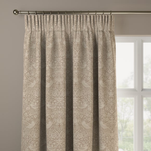 William Morris At Home Strawberry Thief Woven Made to Measure Curtain Strawberry Thief Woven Slate