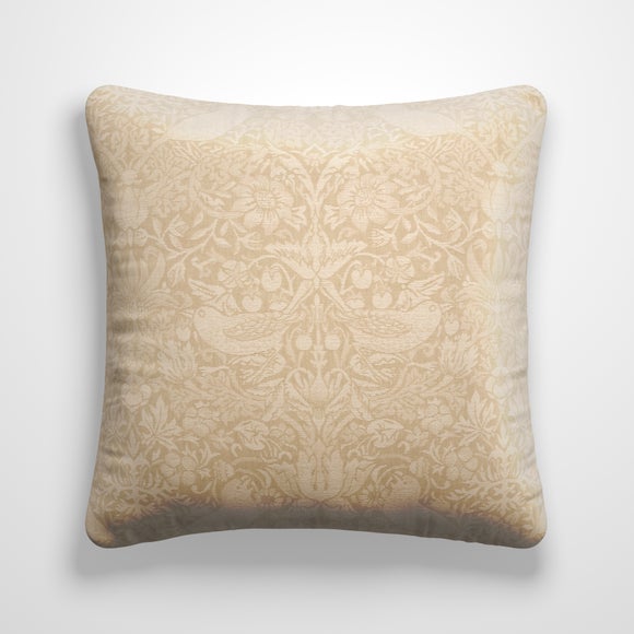 William Morris At Home Strawberry Thief Woven Made to Order Cushion Cover Strawberry Thief Woven Natural