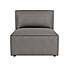 Modular Arne Grey Faux Leather 3 Seater Sofa Grey