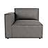 Modular Arne Grey Faux Leather Corner Sofa with Footstool Grey