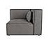 Modular Arne Grey Faux Leather Corner Sofa with Footstool Grey