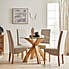 Xavi Dining Set with Ethan Chairs Oak (Brown)