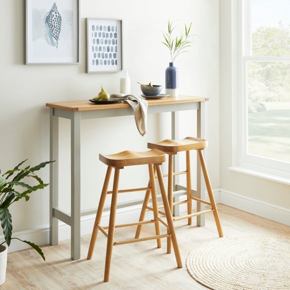 Dunelm 2025 oak stool