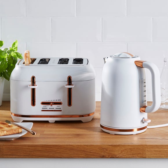 white kettle and toaster set dunelm