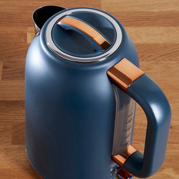 navy blue kettle and toaster dunelm