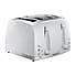 Russell Hobbs White Honeycomb Kettle and Toaster Set White