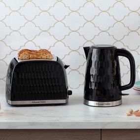 Russell Hobbs Black Honeycomb Kettle and Toaster Set