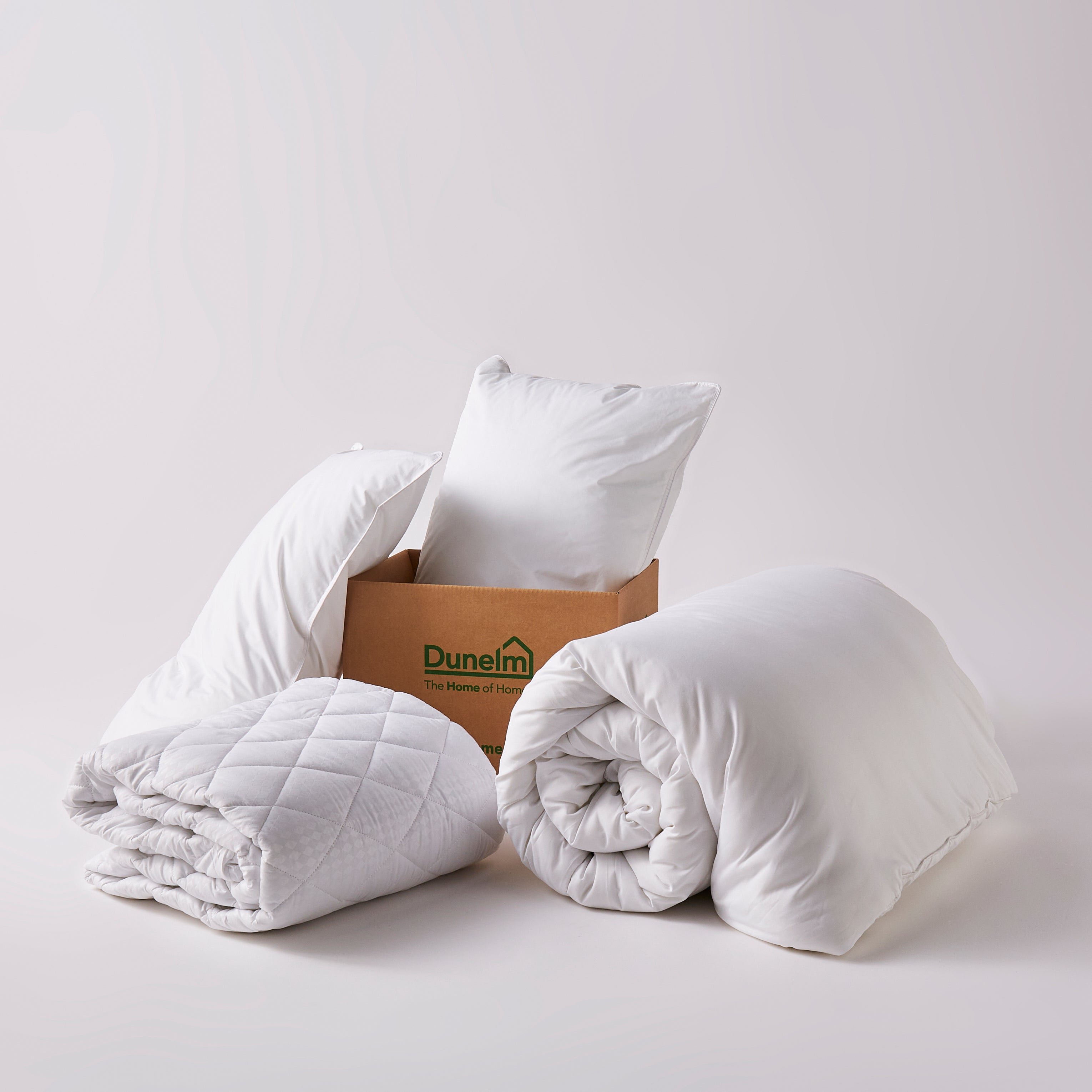 Duvet Pillows and Protector Starter Pack - Double White