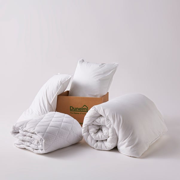 Duvet, Pillows and Protector Starter Pack - Double White