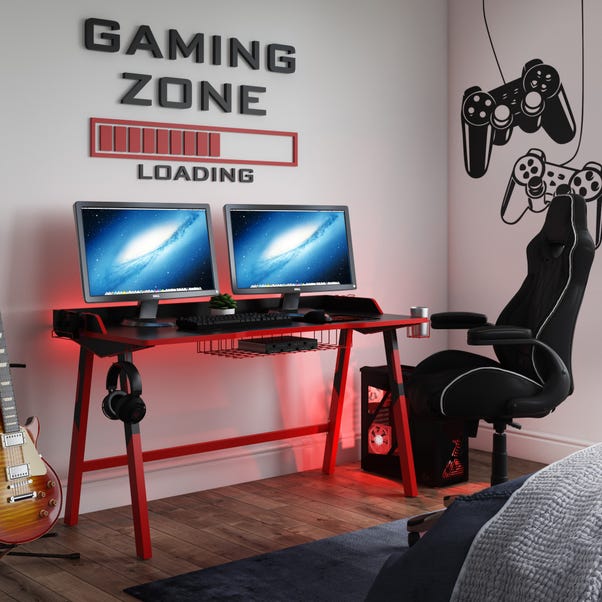 Fuego Gaming Desk and Silverstone Chair Bundle image 1 of 8