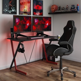 Phantom Gaming Desk and Silverstone Chair Bundle