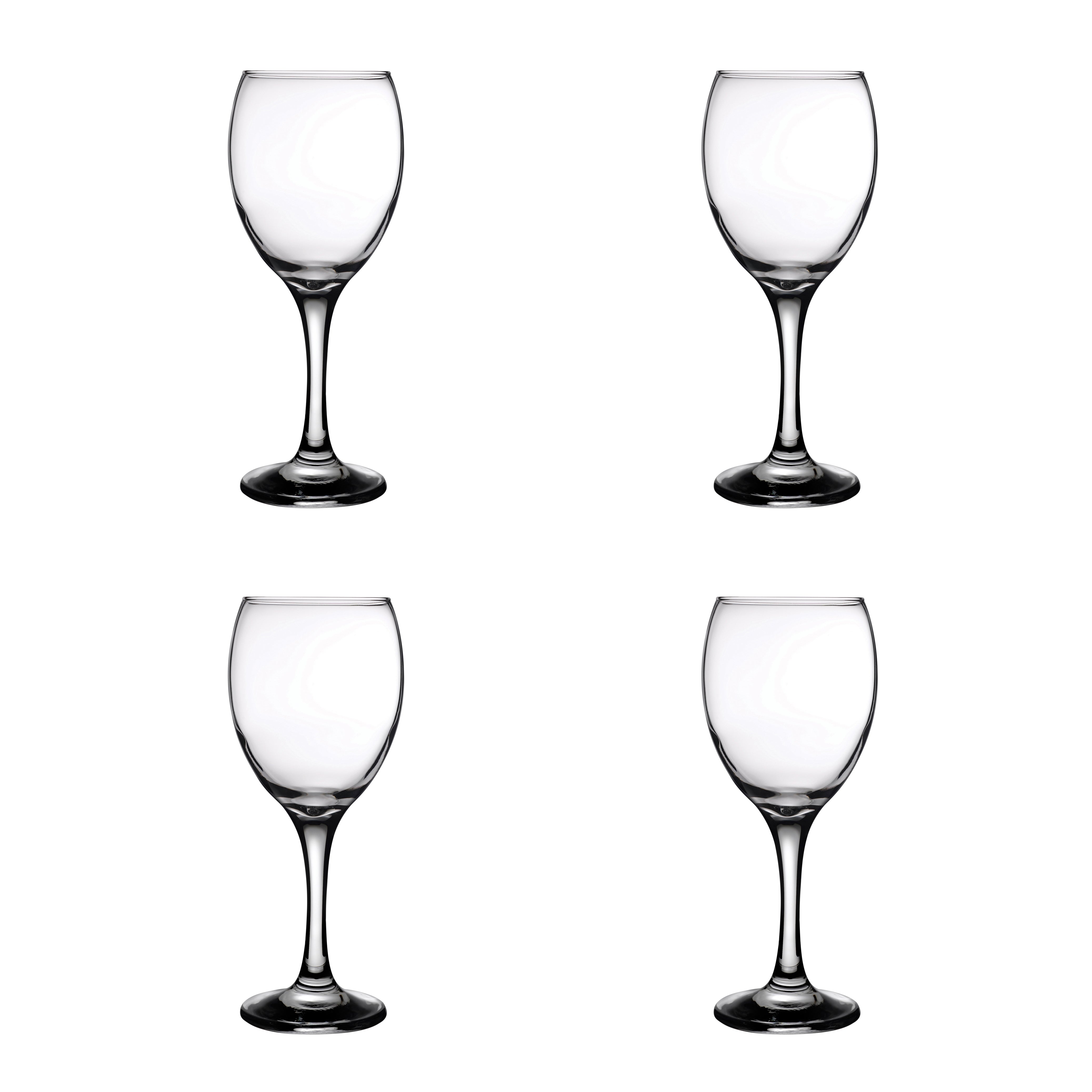 Set Of 4 Essentials Wine Glasses Clear