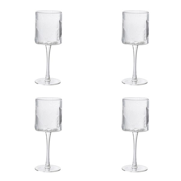 Set of 4 Linear Wine Glasses image 1 of 2