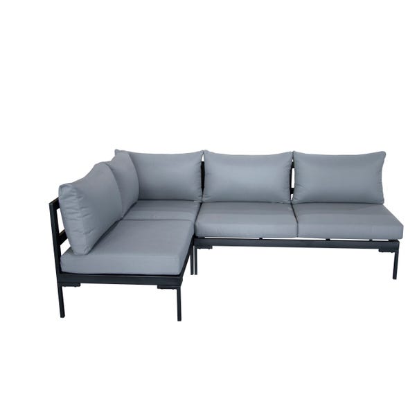 Elements Black Modular 4 Seater Corner Sofa image 1 of 4