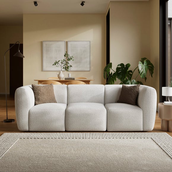 Click to view product details and reviews for Romy Chunky Tonal Boucle Modular 3 Seater Sofa.