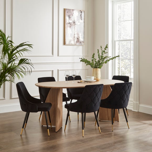Ariana Set of 4 Dining Chairs Velvet