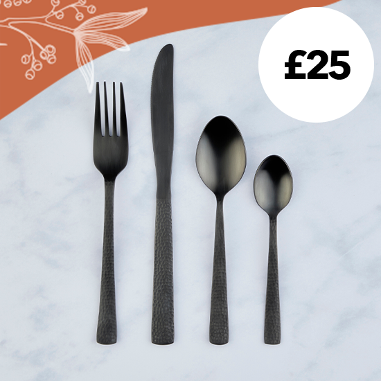 Zen Black 16 Piece Cutlery Set