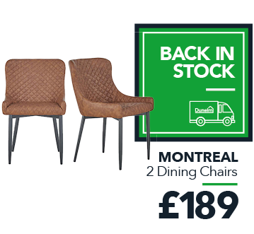 Montreal Set of 2 Dining Chairs Tan 