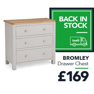 Bromley Grey 3 Drawer Chest