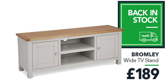 Bromley Grey Wide TV Stand