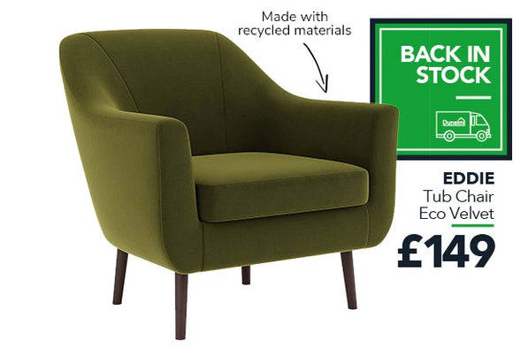 Eddie Tub Chair Eco Velvet Olive