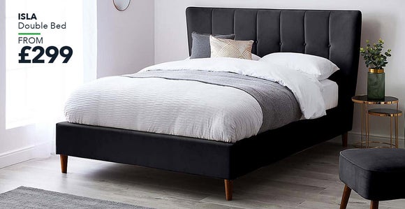 Isla Bed Double Charcoal