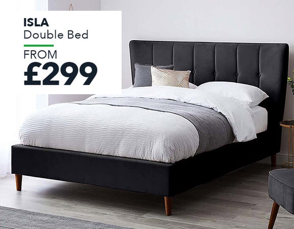 Isla Bed Double Charcoal